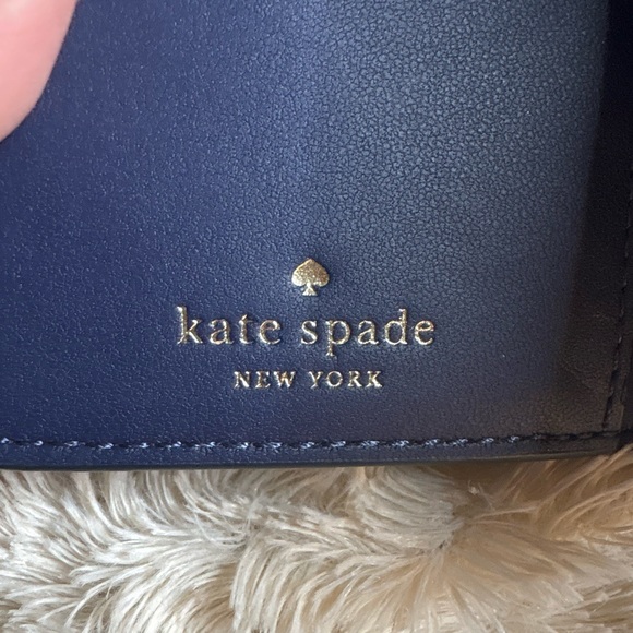 SOLD!! Kate Spade Cream and Blue Floral Wallet - Picture 9 of 9